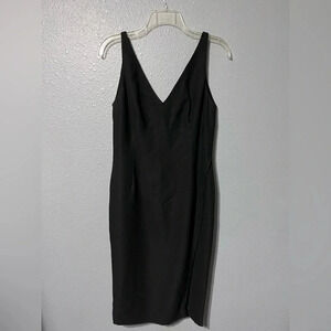 Donna Karan Sleek Black Midi Dress